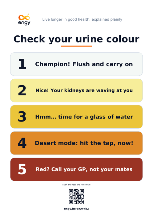 Urine colour chart poster