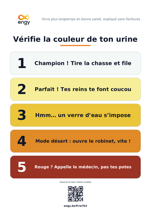 Poster échelle de couleur de l’urine