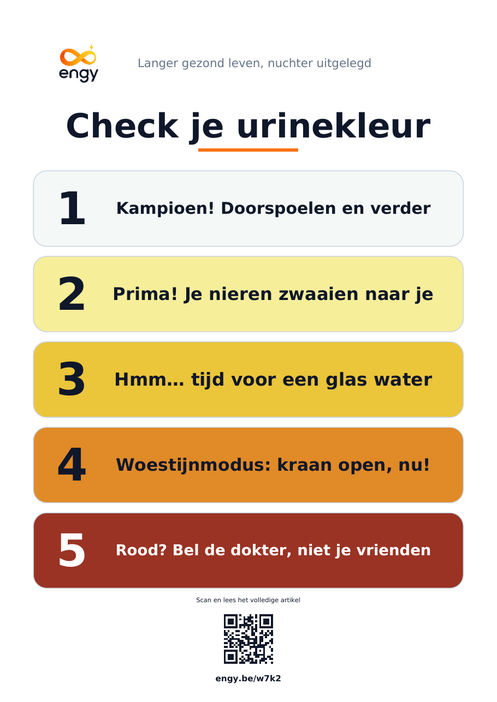 Poster urinekleurschaal